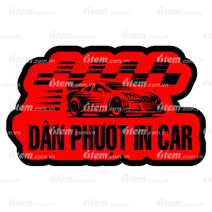 TEM PHẢN QUANG XE HƠI DÂN PHƯỢT IN CAR