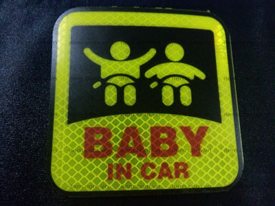 TEM PHẢN QUANG XE HƠI BABY IN CAR